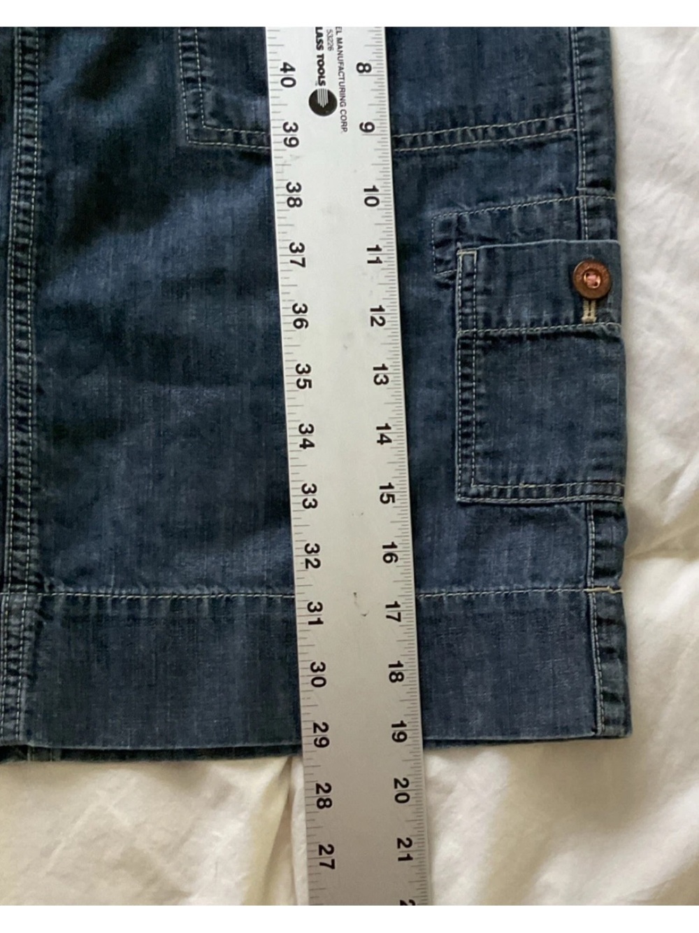 G.H. Bass & Co. Blue Denim Utility Mini Skirt - Picture 7 of 7